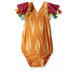 Masala Kids | Flutter Cross Back One Piece Ikat